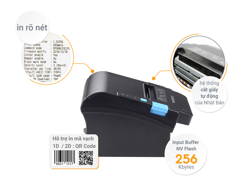 Máy in hóa đơn 3 in 1 Vayo VMQ1
