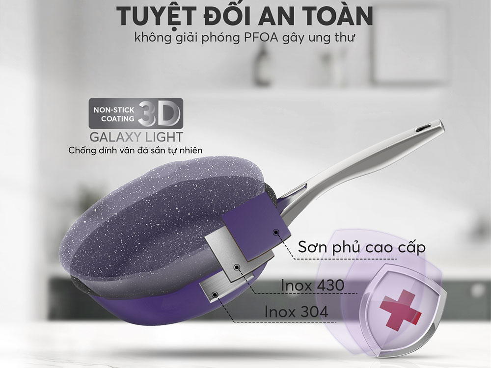 Chảo Inox liền khối Elmich Hera EL-8186 size 24cm