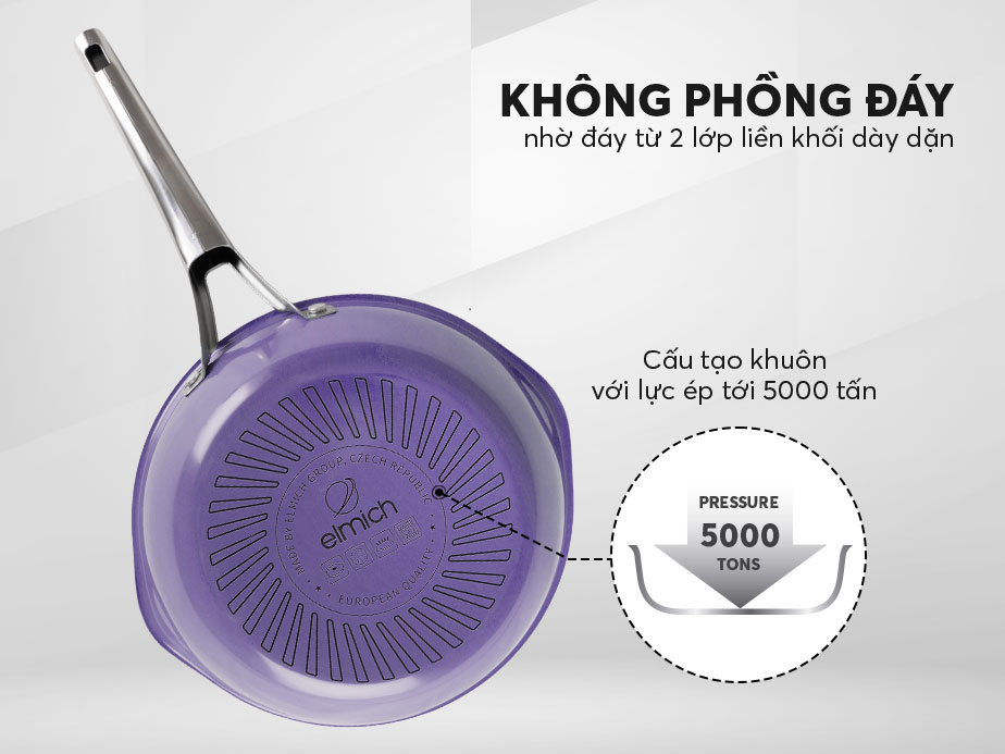 Chảo Inox liền khối Elmich Hera EL-8186 size 24cm