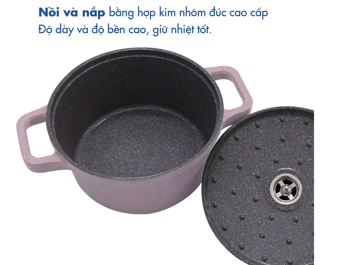 Nồi nấu Levante đáy từ Korea King KP-24LI - 24cm