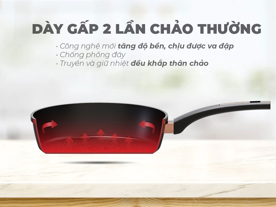 Chảo chống dính Ultra titanium Sunhouse ST30B