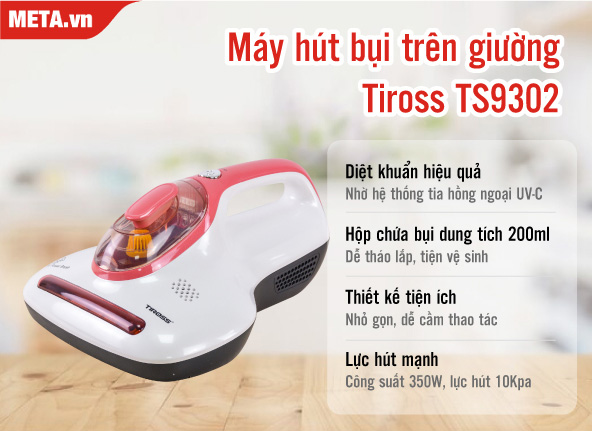 Máy hút bụi trên giường Tiross TS9302