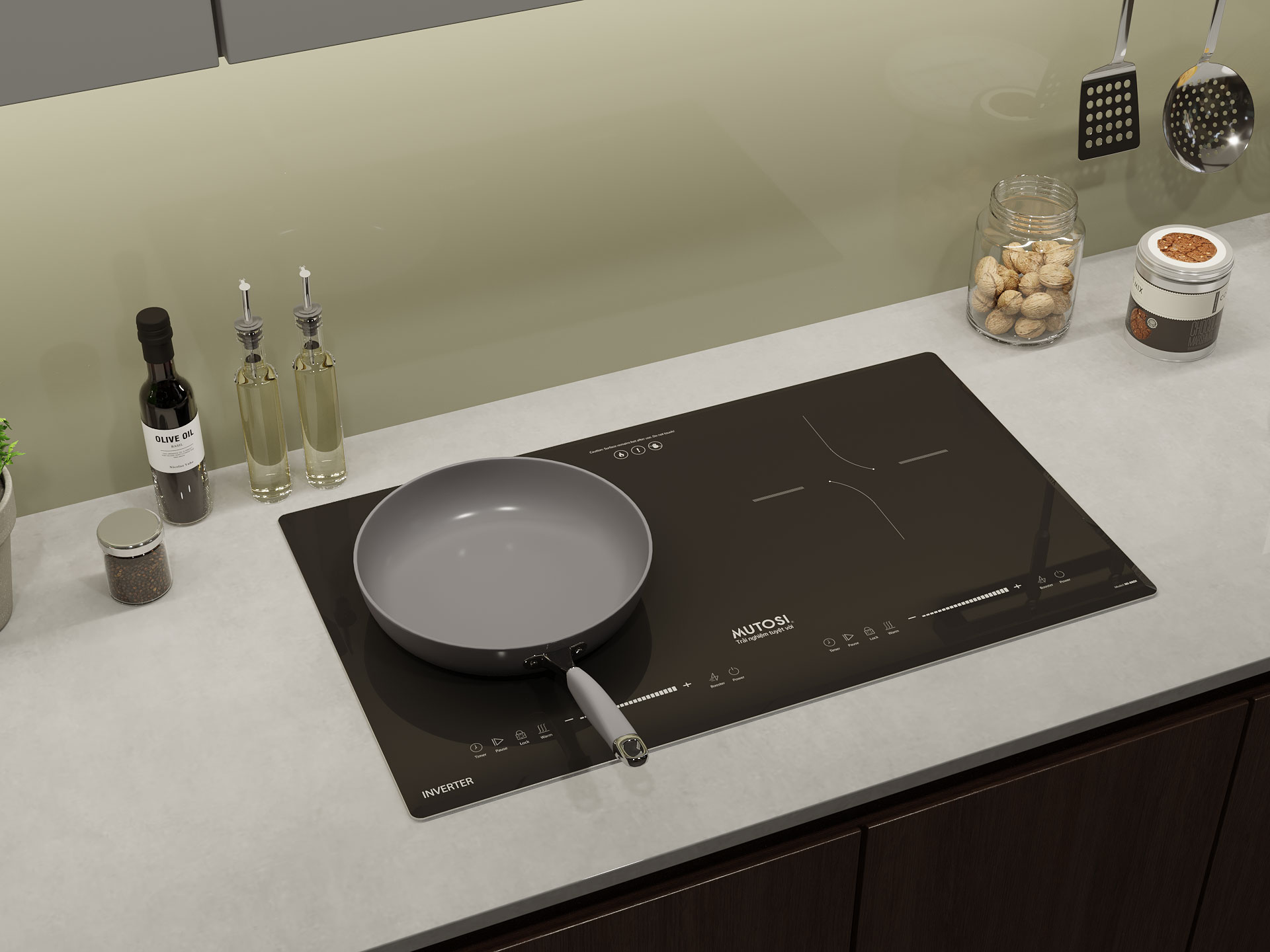 Bếp từ đôi Mutosi MI-88DI