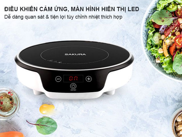 Bếp từ đơn Sakura SE1150W (kèm nồi lẩu inox)