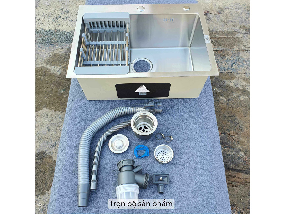 Chậu rửa bát inox Sơn Hà 1 hố HM.X.1C.60.2.3