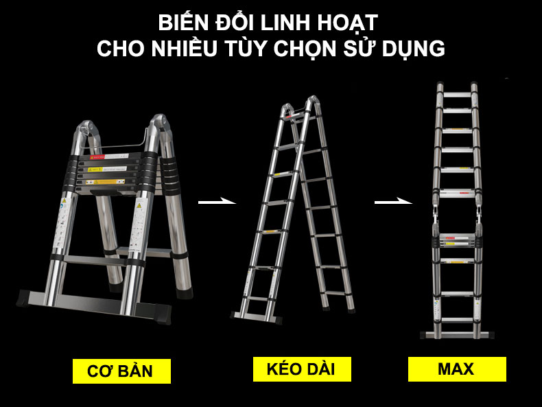Thang rút đôi inox Winci TRS-2.8 - META.vn