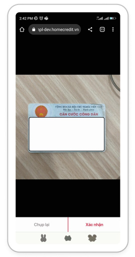 Cung cấp ảnh CMND/CCCD