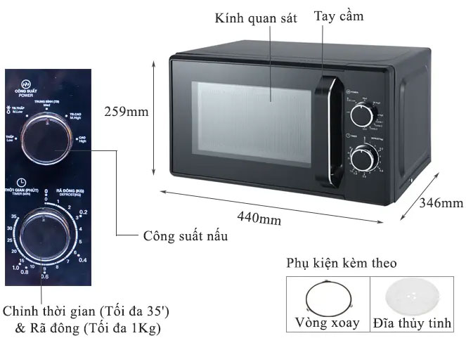 Lò vi sóng cơ 20 lít Roler RM-3230