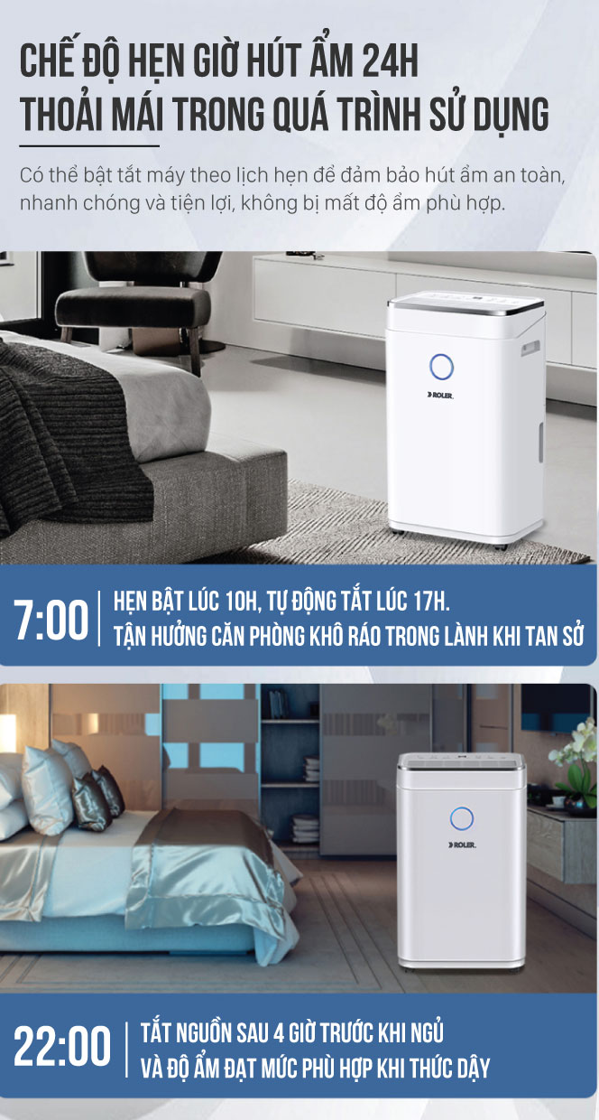 Máy hút ẩm điện tử 20 lít Roler RD-1111 - META.vn