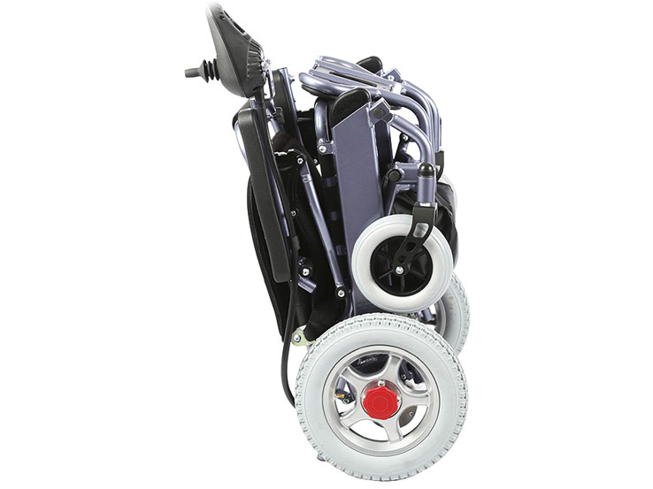 Xe lăn điện du lịch khóa tự động, bánh đặc TV 1003 (6012X)