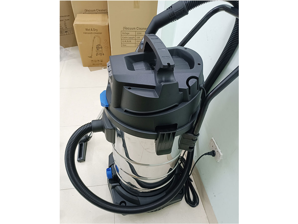 Máy hút bụi công nghiệp nhà xưởng Kewin KN803S (80 lít, 3 Motor)