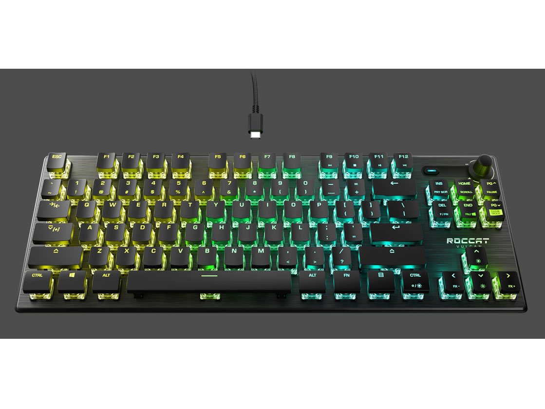 Bàn phím cơ Roccat Vulcan TKL Pro (Linear red switch, US Layout) Black