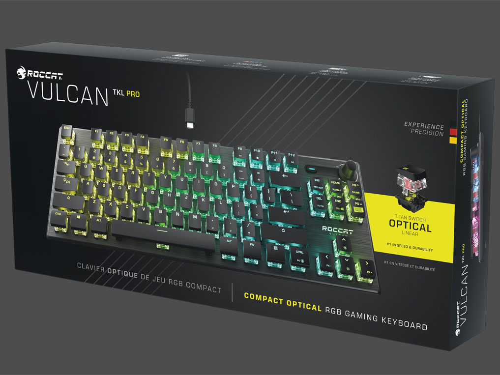 Bàn phím cơ Roccat Vulcan TKL Pro (Linear red switch, US Layout) Black