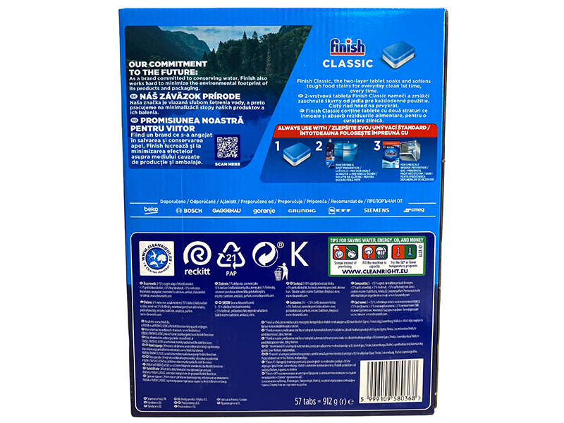 Viên rửa bát Finish Classic 57 viên/hộp