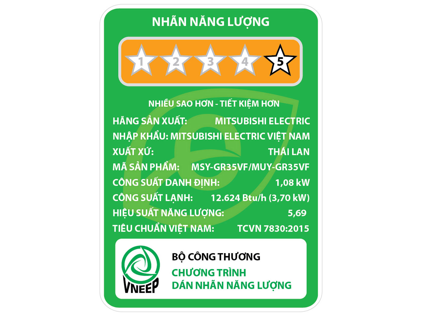 Máy lạnh Mitsubishi Electric Inverter 1.5HP MSY/MUY-GR35VF