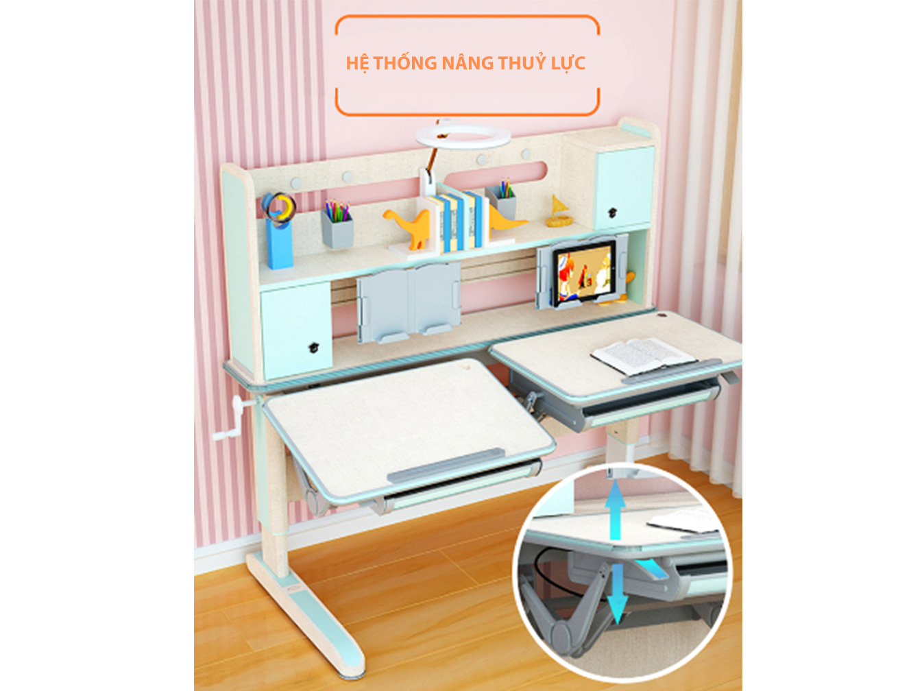 Bàn học đôi chống gù, chống cận DRZ-1411