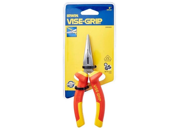 Kìm mũi nhọn cách điện 1000V Irwin 10505868 - 6 inch