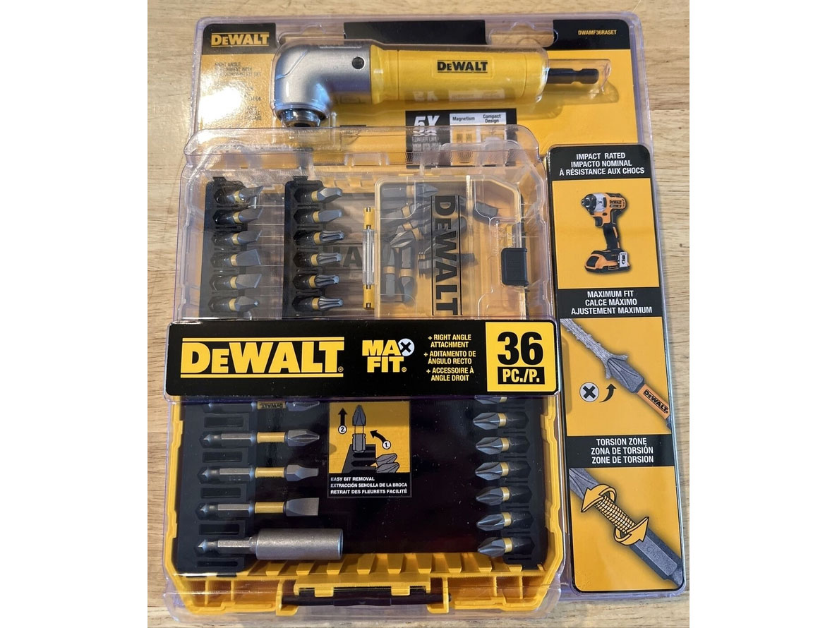 Bộ mũi vít và đầu chuyển góc 90 Dewalt DWAMF36RASET