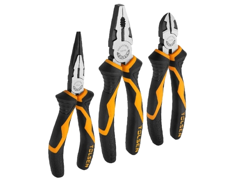 Bộ 3 kìm điện - kìm nhọn - kìm cắt công nghiệp Tolsen 10410