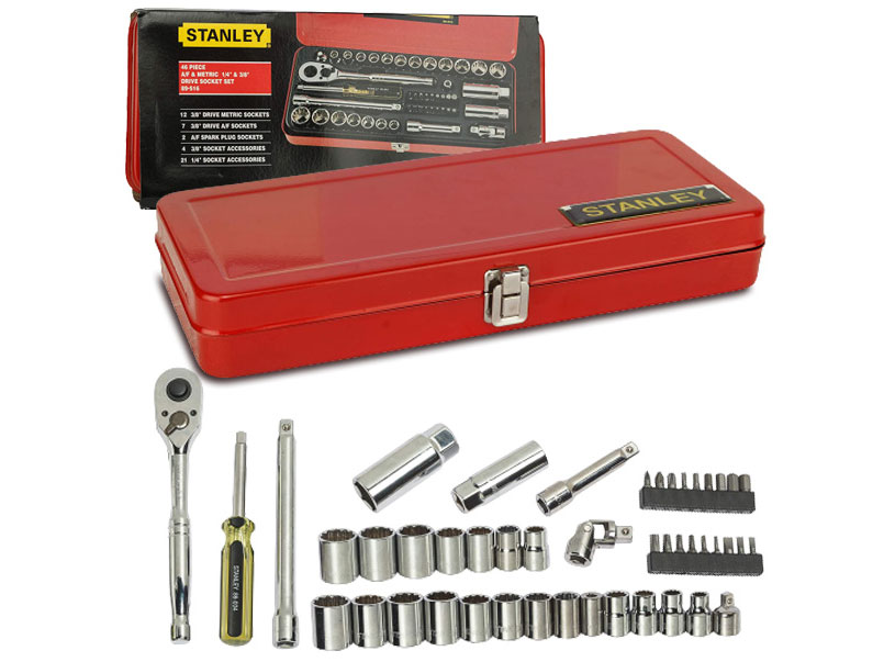 Bộ đầu tuýp 46 chi tiết Stanley 89-516 - 3/8 inch