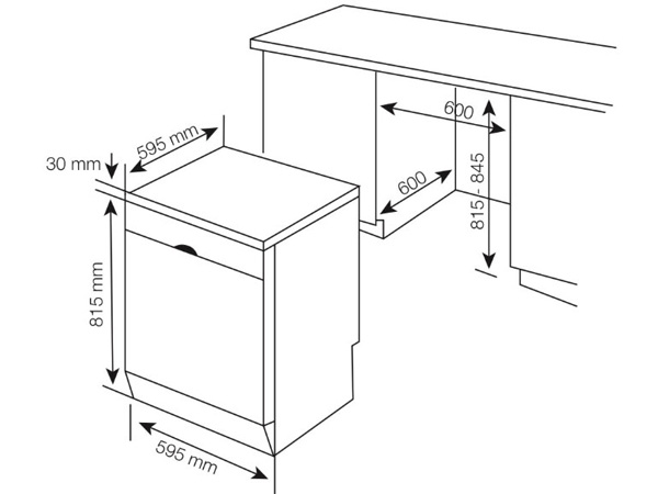 Máy rửa bát độc lập Zemmer SMI68MI06EZBA (13 bộ)