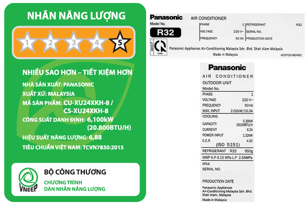 Máy lạnh Panasonic Inverter 2.5HP CU/CS-XU24XKH-8