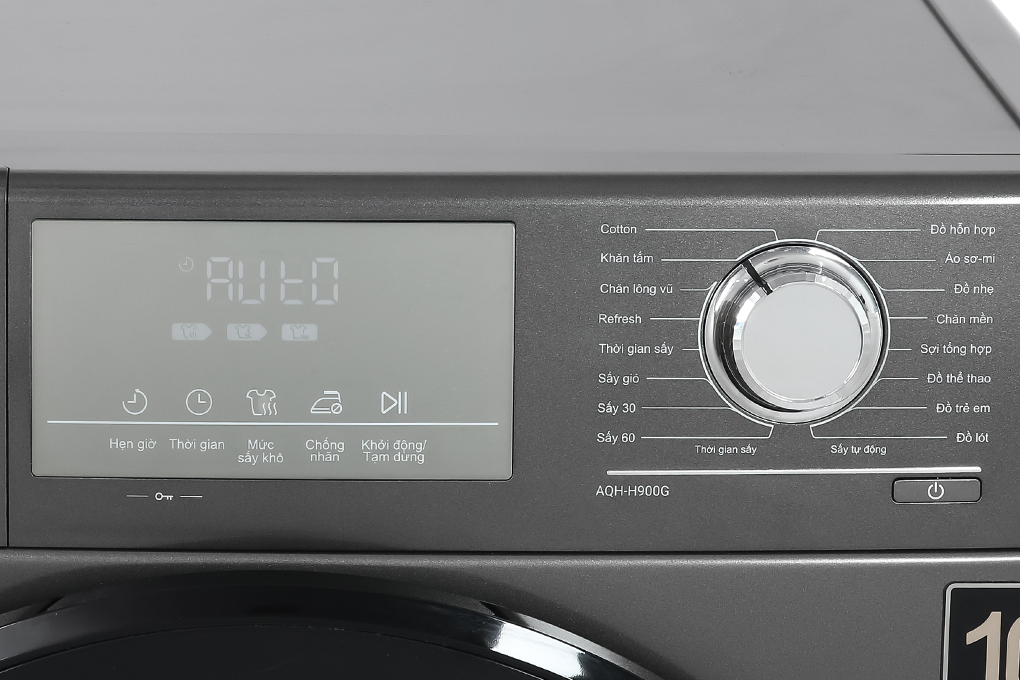 Máy sấy bơm nhiệt Aqua 9Kg AQH-H900G PS