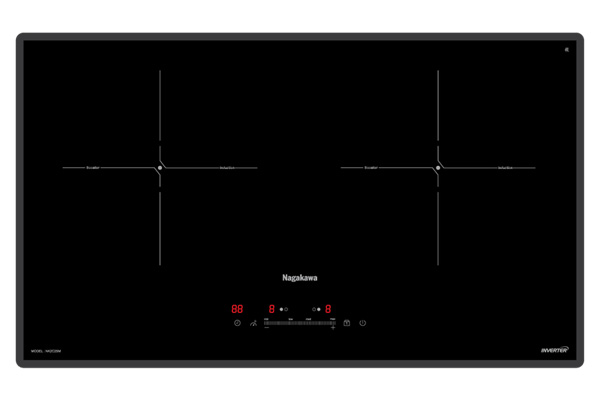 Bếp đôi điện từ Nagakawa UltraSlim NK2C25M