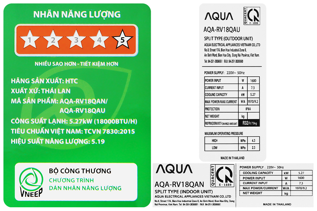Máy lạnh Aqua Inverter 2HP AQA-RV18QA