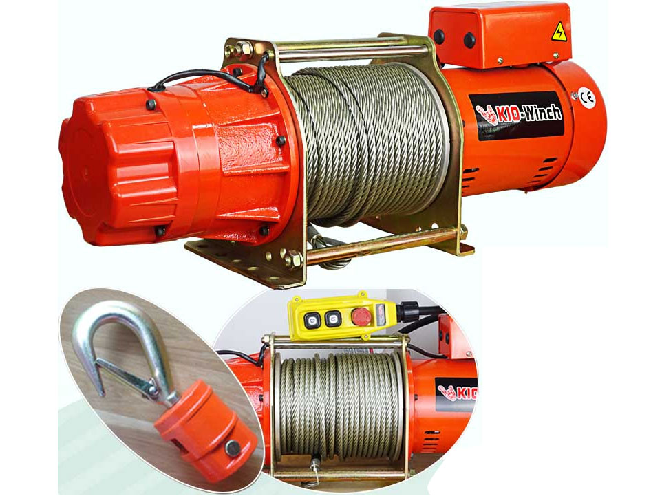 Máy tời nhanh xây dựng 500kg 23m/phút KIO Winch GG-500