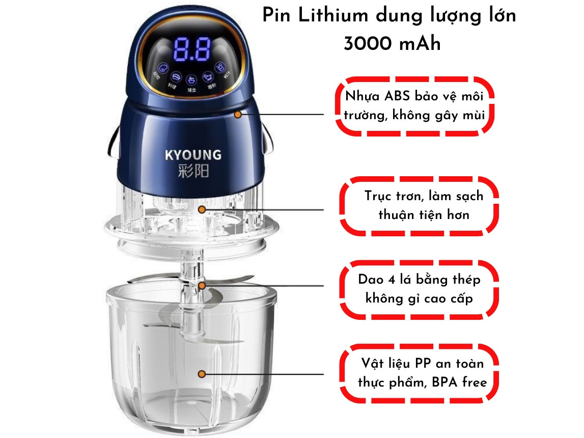 Máy xay thịt mini, xay ăn dặm cho bé Kyoung (440ml)