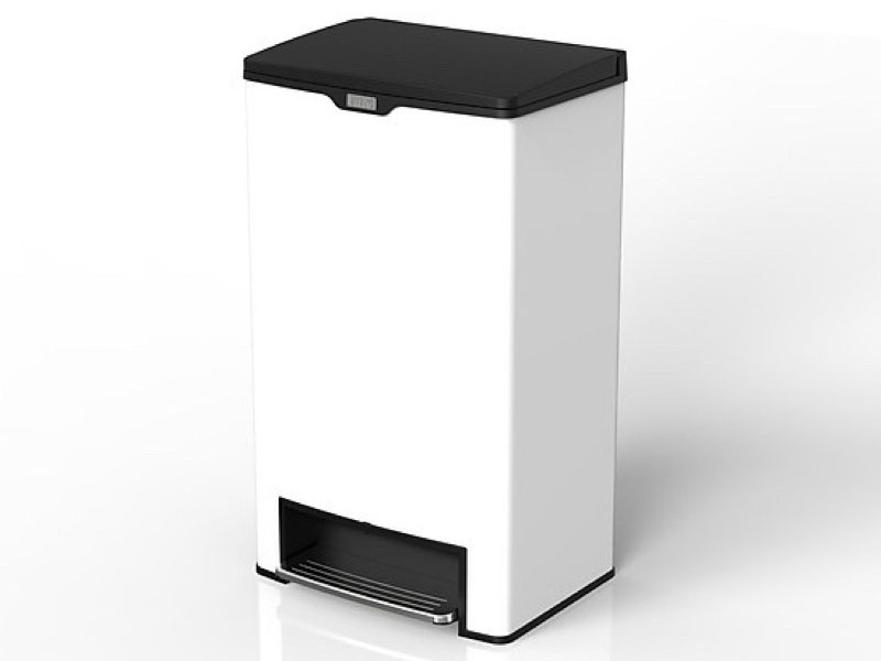 Thùng rác inox đạp vuông lớn Fitis Mega SPL2-904 - 40 lít