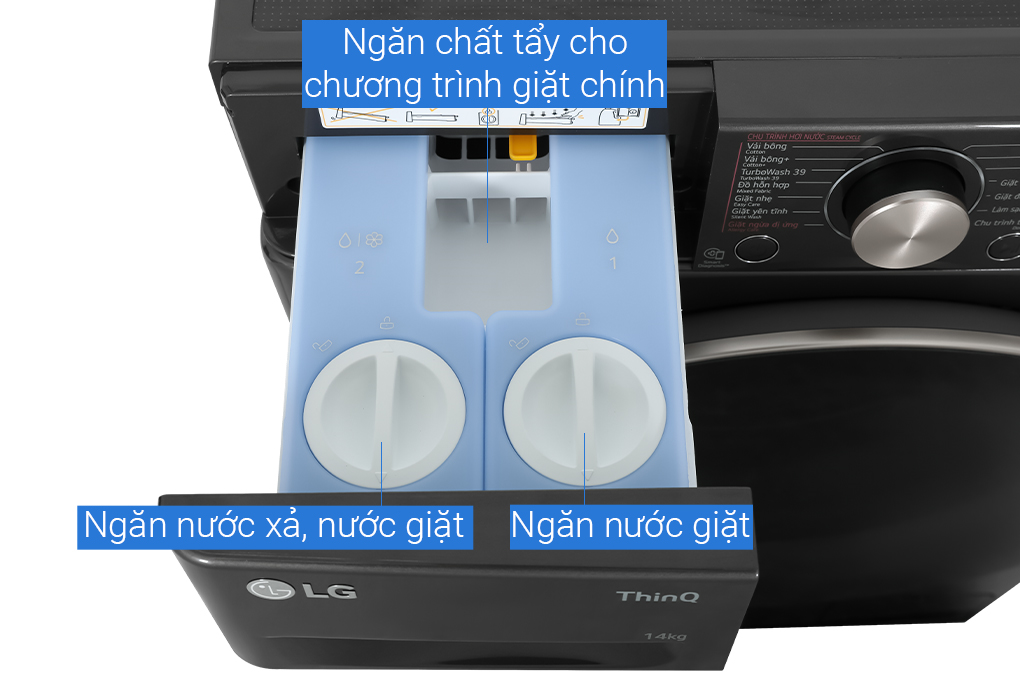 Máy giặt lồng ngang thông minh AI LG inverter 14kg FV1414S3BA