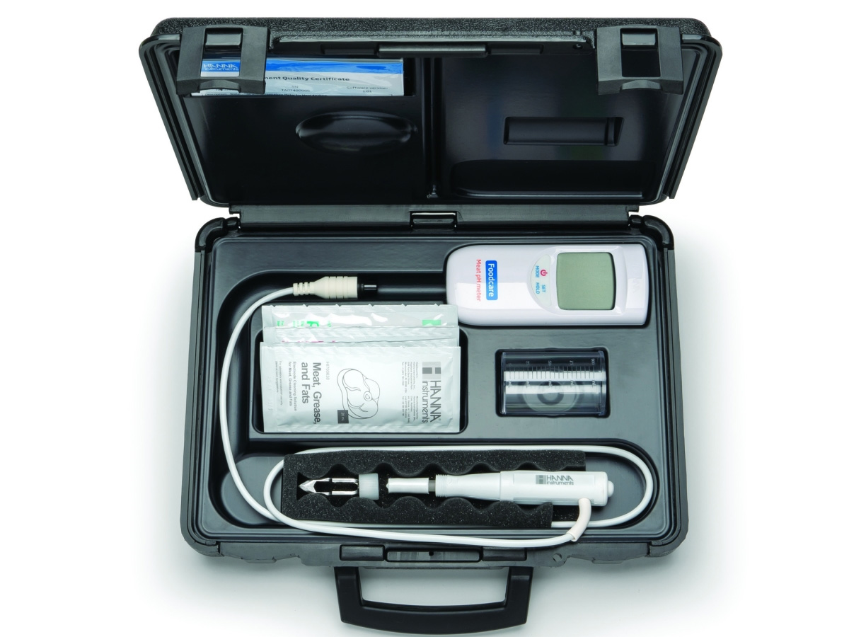 Máy đo pH, nhiệt độ trong thịt Hanna HI99163