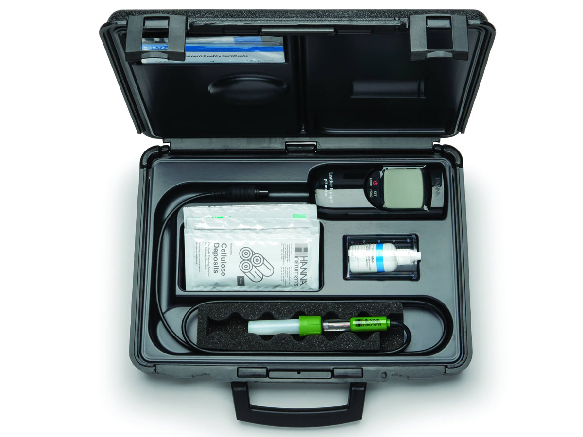 Máy đo pH, nhiệt độ cho bề mặt giấy và da thuộc Hanna HI99171