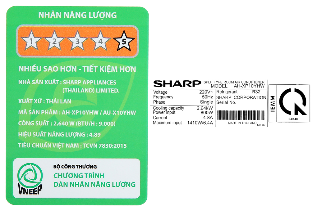 Máy lạnh Sharp Inverter 1HP AU/AH-XP10YHW