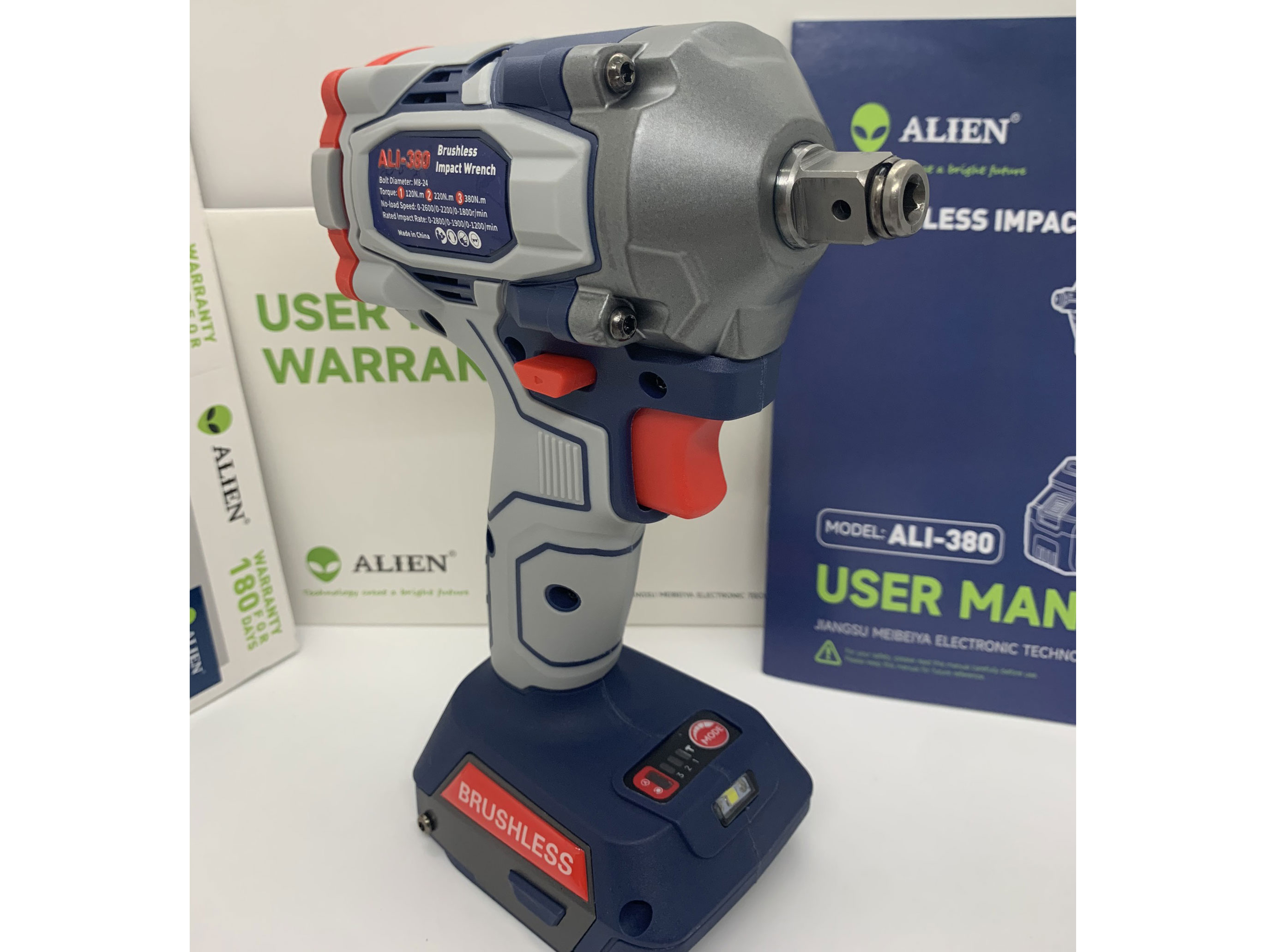 Thân máy siết bu lông pin 21V Alien ALI-380 (Chưa kèm pin, sạc)