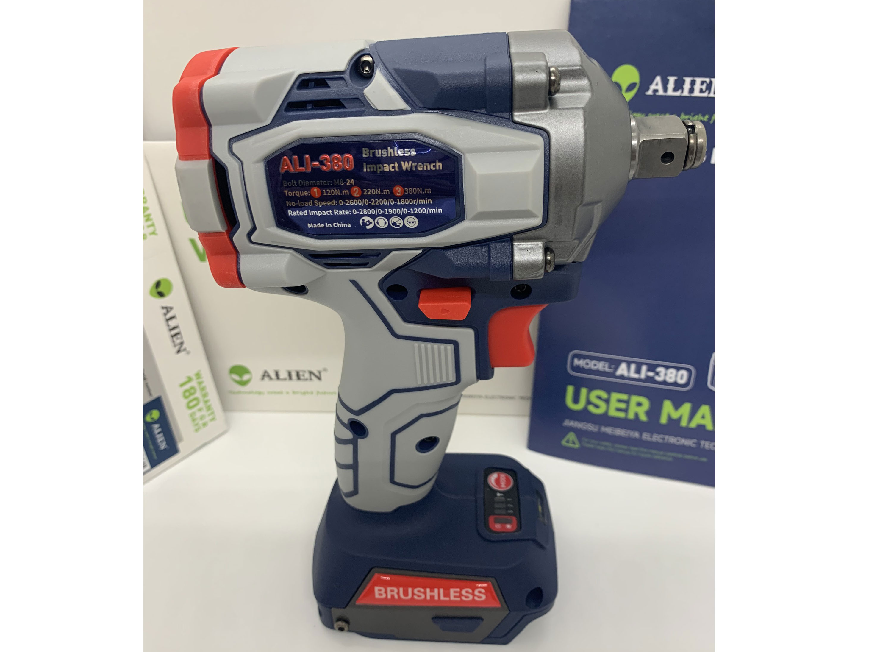 Thân máy siết bu lông pin 21V Alien ALI-380 (Chưa kèm pin, sạc)