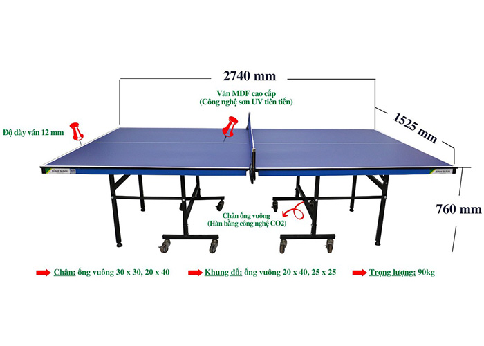 Bàn bóng bàn Bình Minh S93