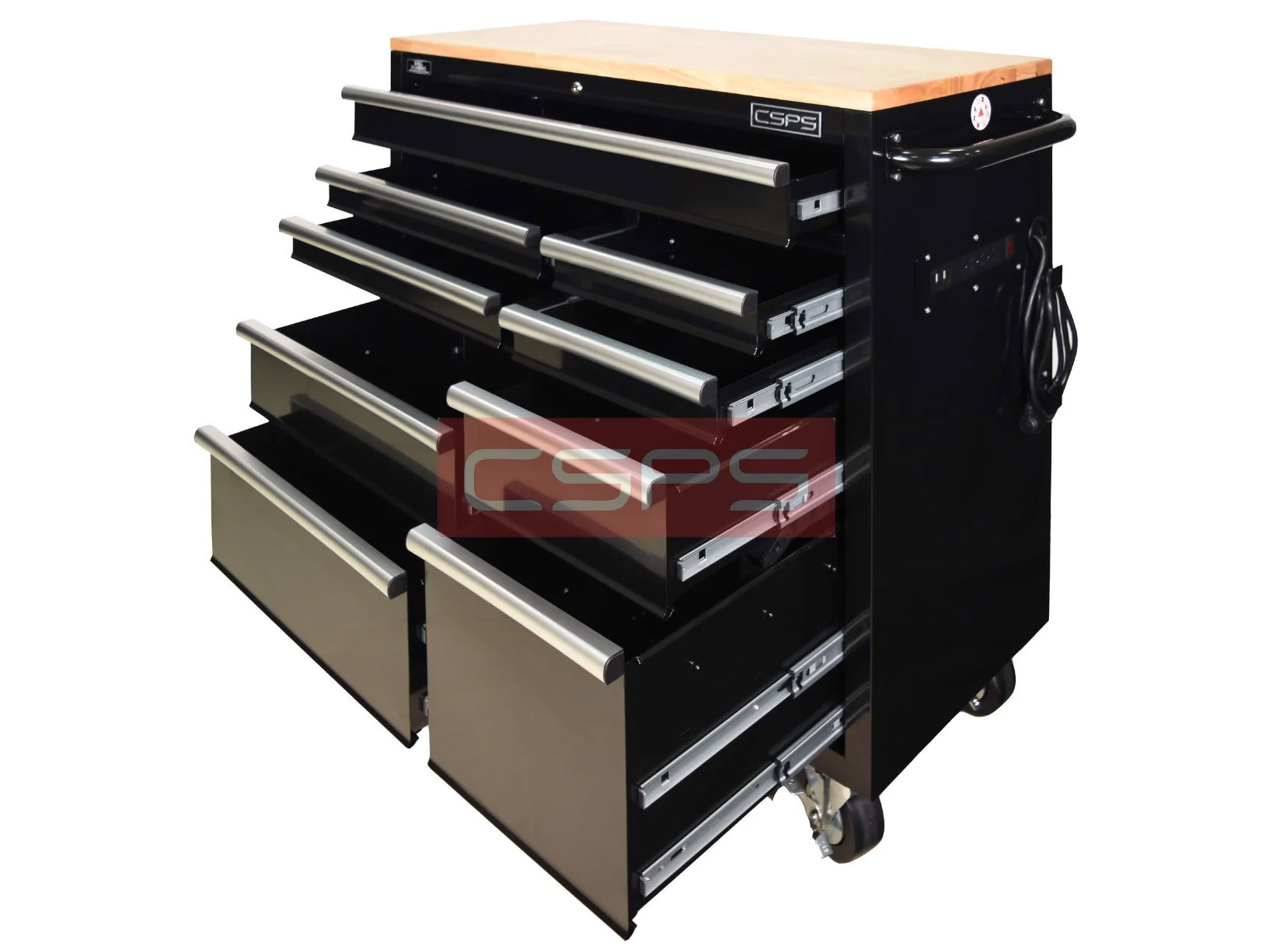 Tủ dụng cụ CSPS 104cm - 10 hộc kéo có mặt ván (VNTC10410B13M)