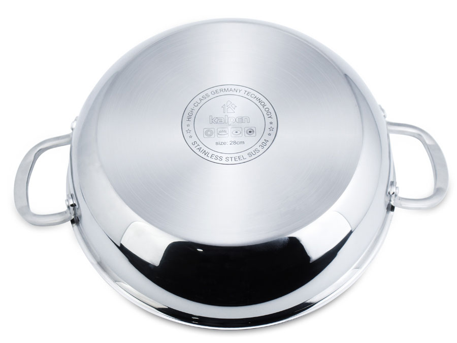 Chảo xào lẩu inox Kalpen KP 8528 - 28cm