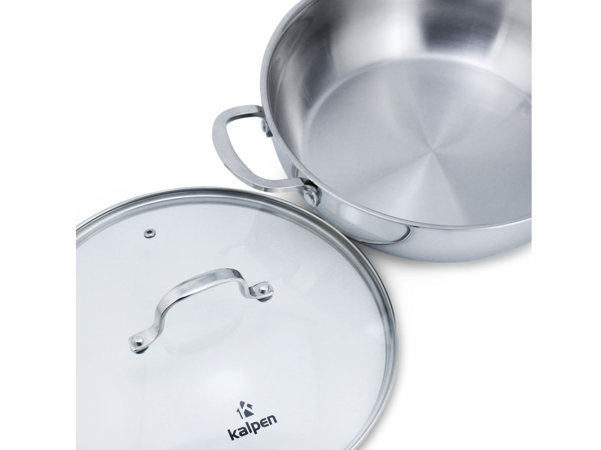 Chảo xào lẩu inox Kalpen KP 8528 - 28cm