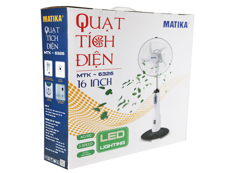 Quạt tích điện Matika MTK-6326