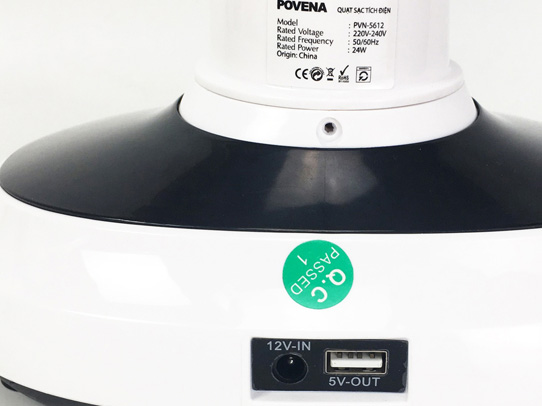 Quạt tích điện Povena PVN-5612