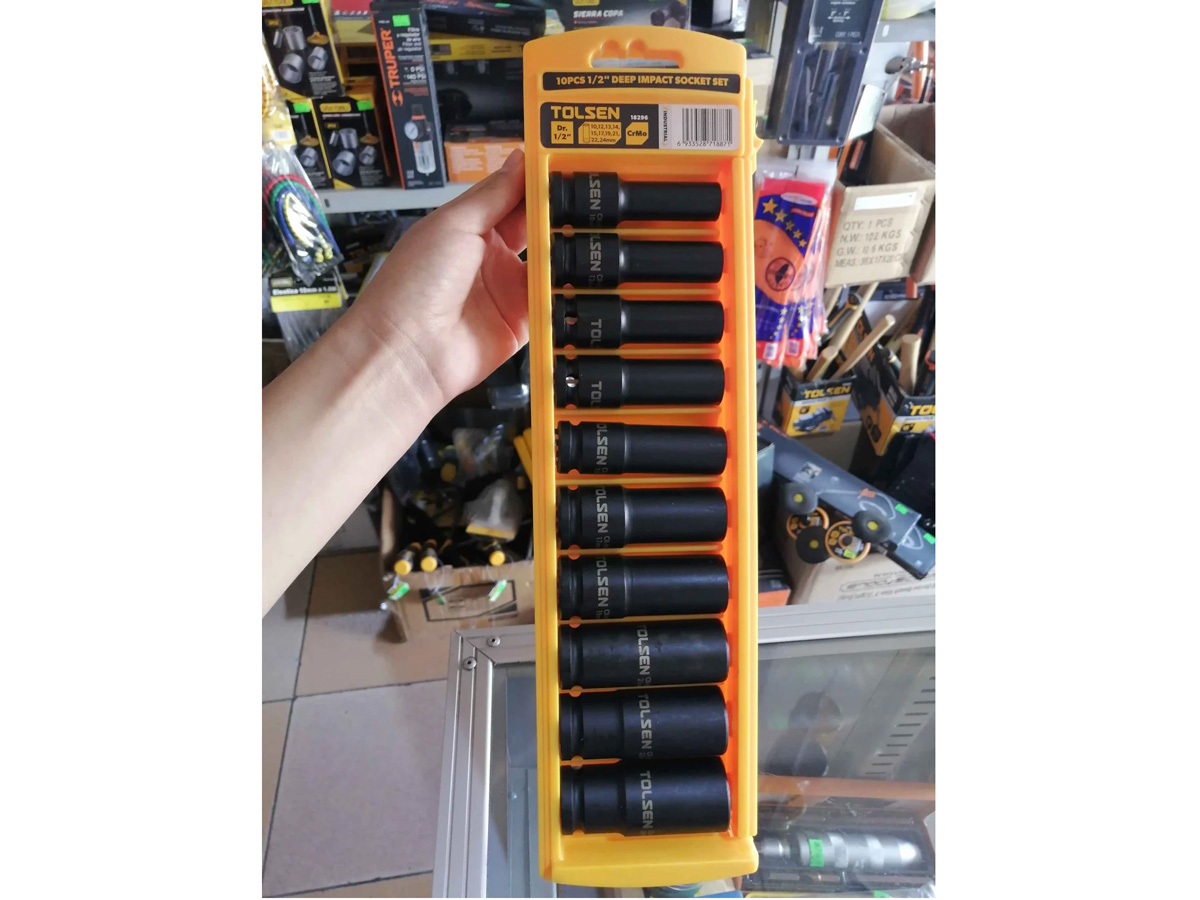 Bộ đầu tuýp đen 1/2 inch 10 món Tolsen 18296