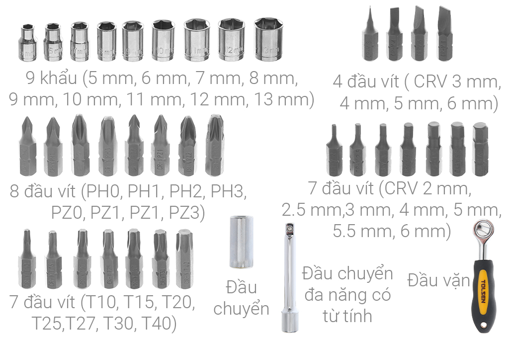 Bộ tua vít Tolsen 20035 (38 chi tiết)