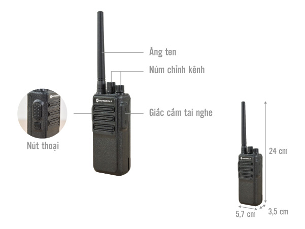 Máy bộ đàm cầm tay Motorola CP128 Plus