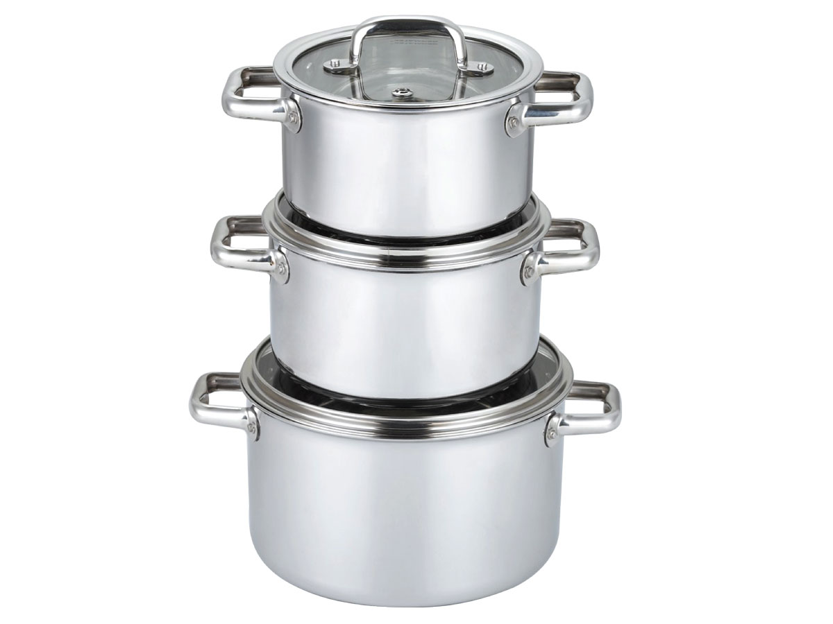 Bộ nồi inox Germatek cao cấp 3 lớp nguyên khối Harmonie GE-0303