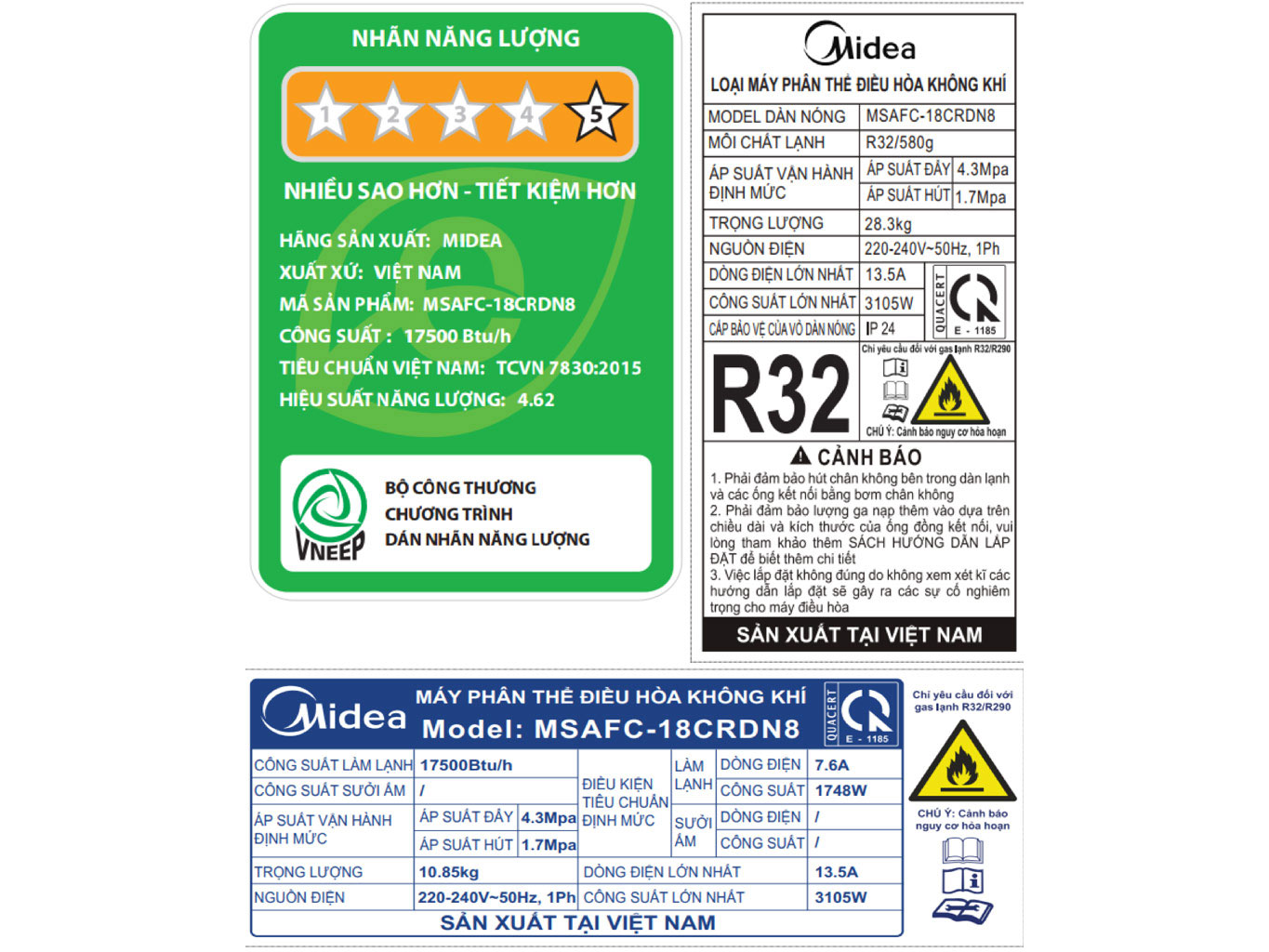 Máy lạnh Midea Inverter 2HP MSAFC-18CRDN8