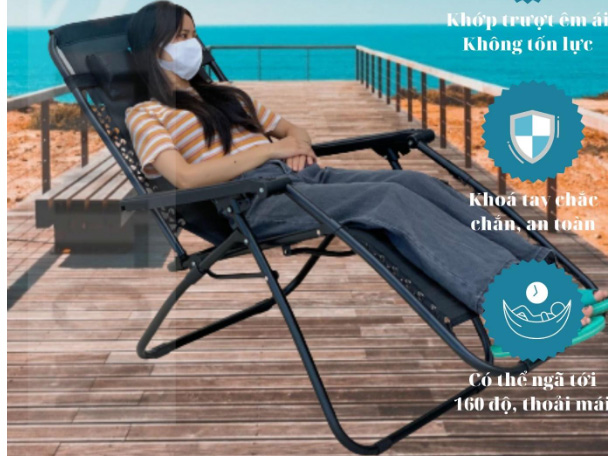 Ghế thư giãn Ruiton 95cm x 15cm x 67cm